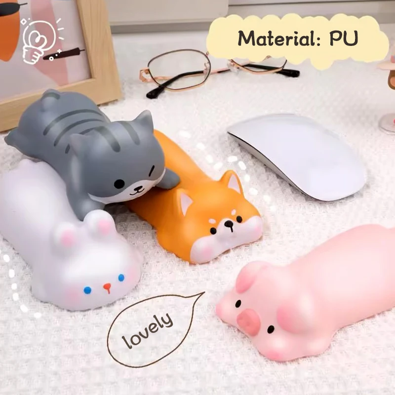 1/2pcs Cute Wrist Rest Support for Mouse Laptop Arm Rest for Desk Ergonomic Decompression Wrist Rest Keyboard Mouse Wristpad