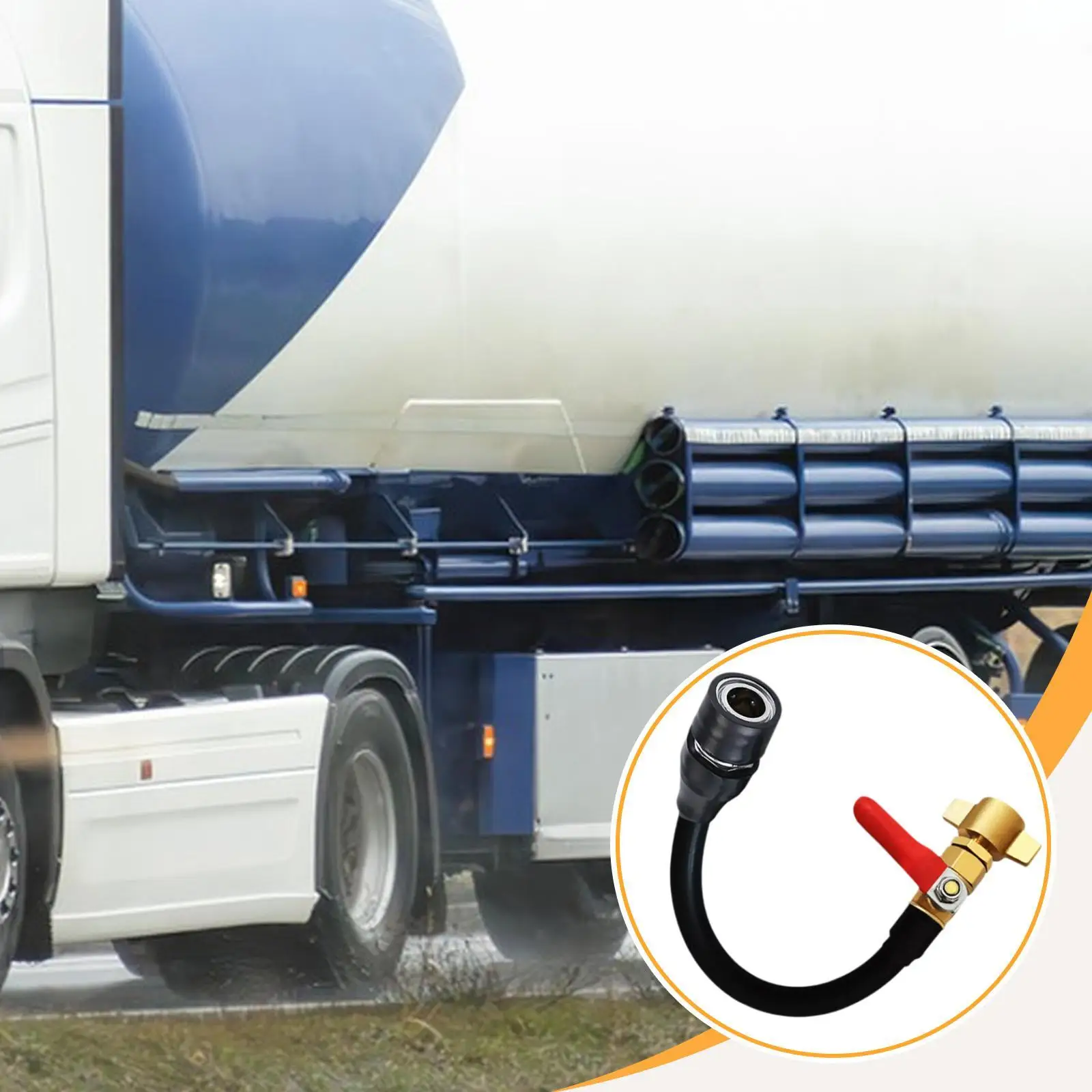 Brass Air Tank Intake Joint Quick Connector Pipe Fitting for Medium Heavy Duty Dump Trucks Trailers