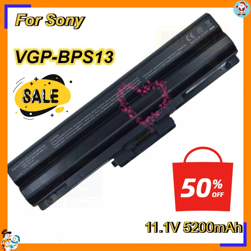 VGP-BPS13 Laptop Battery for Sony VGP-BPS13/S BPS13AS VGP-BPS13/B BPS13/Q  BPL13 BPS13 VGN-CS28 VGN-CS Silver VGP-BPS21 BPS13A/B