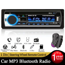 Car Radio 1 din Stereo Multimedia MP3 Player Digital Bluetooth FM ISO Power Aux Input USB Bluetooth Universal Autoradio