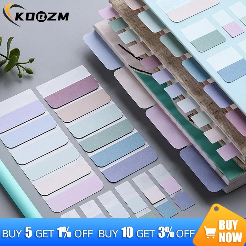 30/60/120/240Pcs Colorful Sticky Index Tabs Notes File Classification Memoranda Notebook Classify Sticker Stationery Supplies