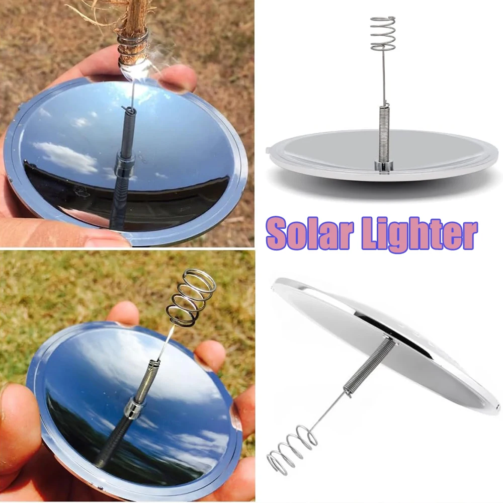 Portable Outdoor Solar Ignition Lighter Camping Survival Fire Waterproof Windproof Travel Bag Hiking Emergency Supplies for Camp
