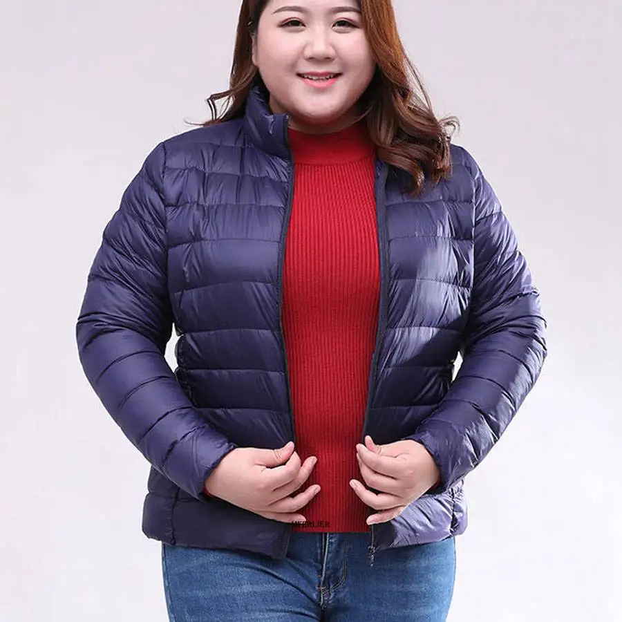 Parka chaude pour femme avec poches, vestes optiques, grande taille, col montant, vestes épaisses, parkas en duvet, hiver, grande taille, 10XL, 170kg