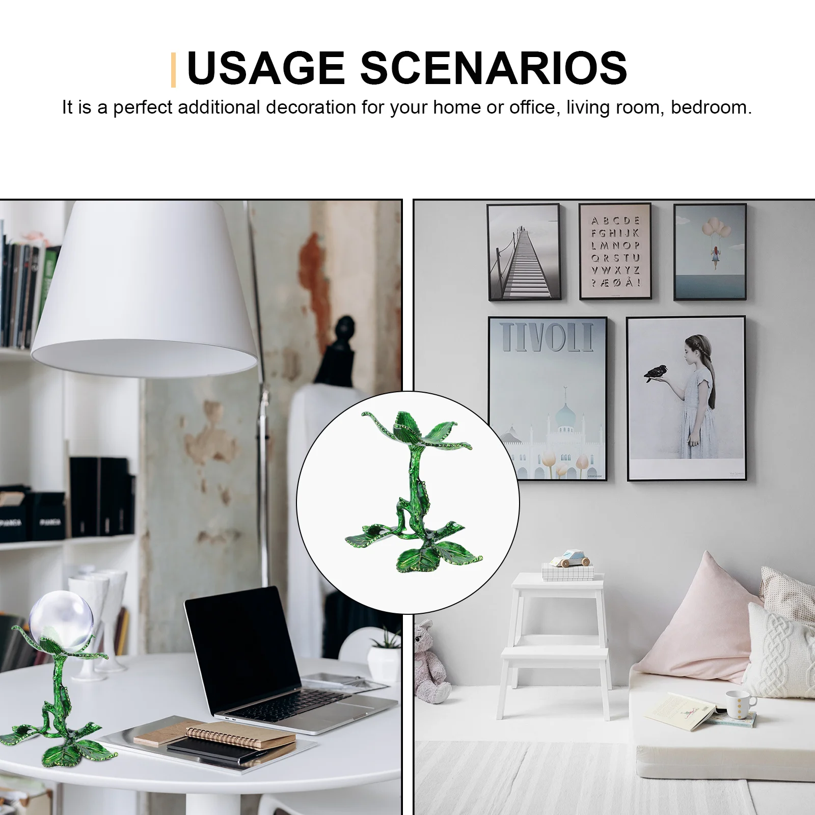 

Zinc Alloy Crystal Ball Stand Base Decor Display Tray Multi Functional Home Office Decoration Safe Lightweight Portable