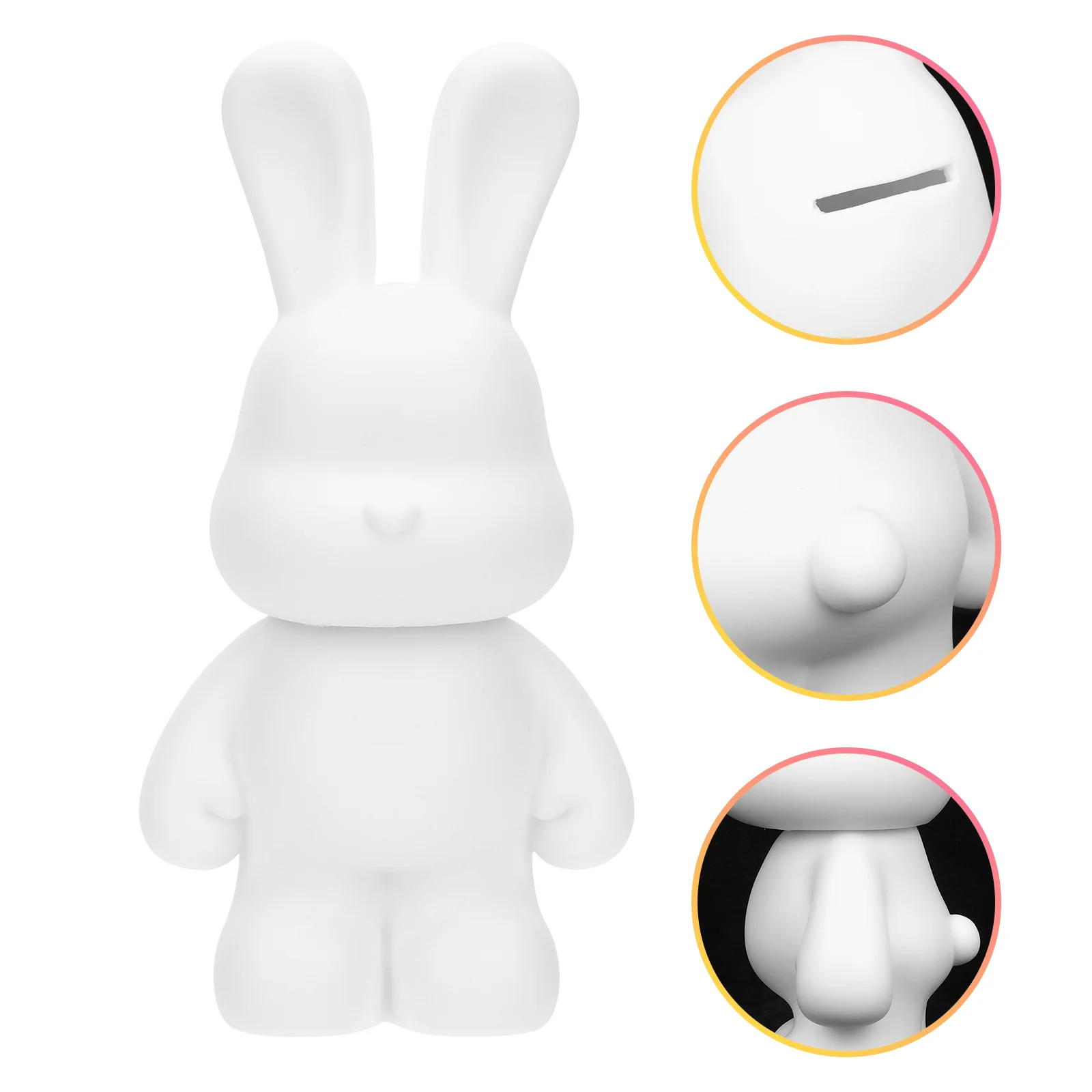 Piggy Bank for Adults Rabbit DIY Ornaments Decorations The Home Mini Bunny Figurines Ceramic Cow Birthday White Outdoor Child