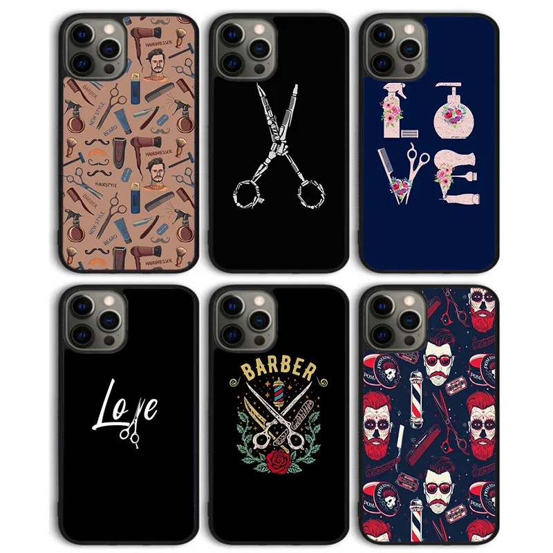 حافظة هاتف Love Barber Life غطاء خلفي لهاتف iPhone 17 Air 16 15 14 13 11 12 Pro Max Plus Shell Coque