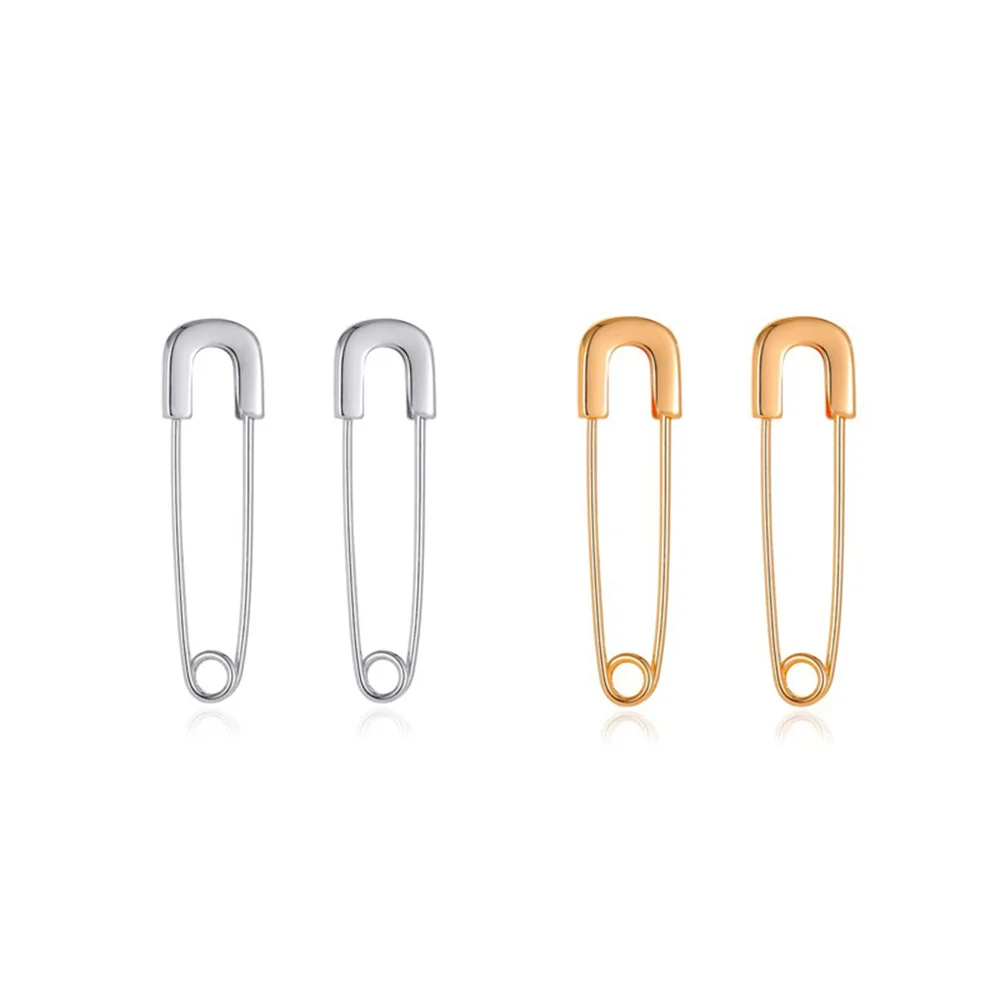 

Minimalism Personality Pins Pendant Women's Earrings Fashion Luxury Metal Paper Clip Hoop Earrings Woman Jewelry Accessories