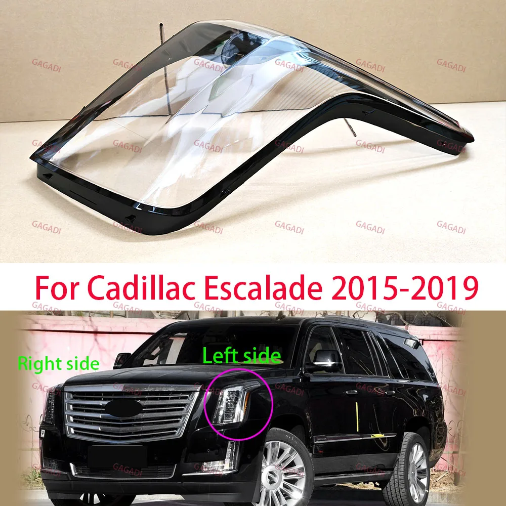 Fit For Cadillac Escalade 2015-2019 Car Headlight Shell Replacement Headlight Cover Waterproof Clear Headlight Lens