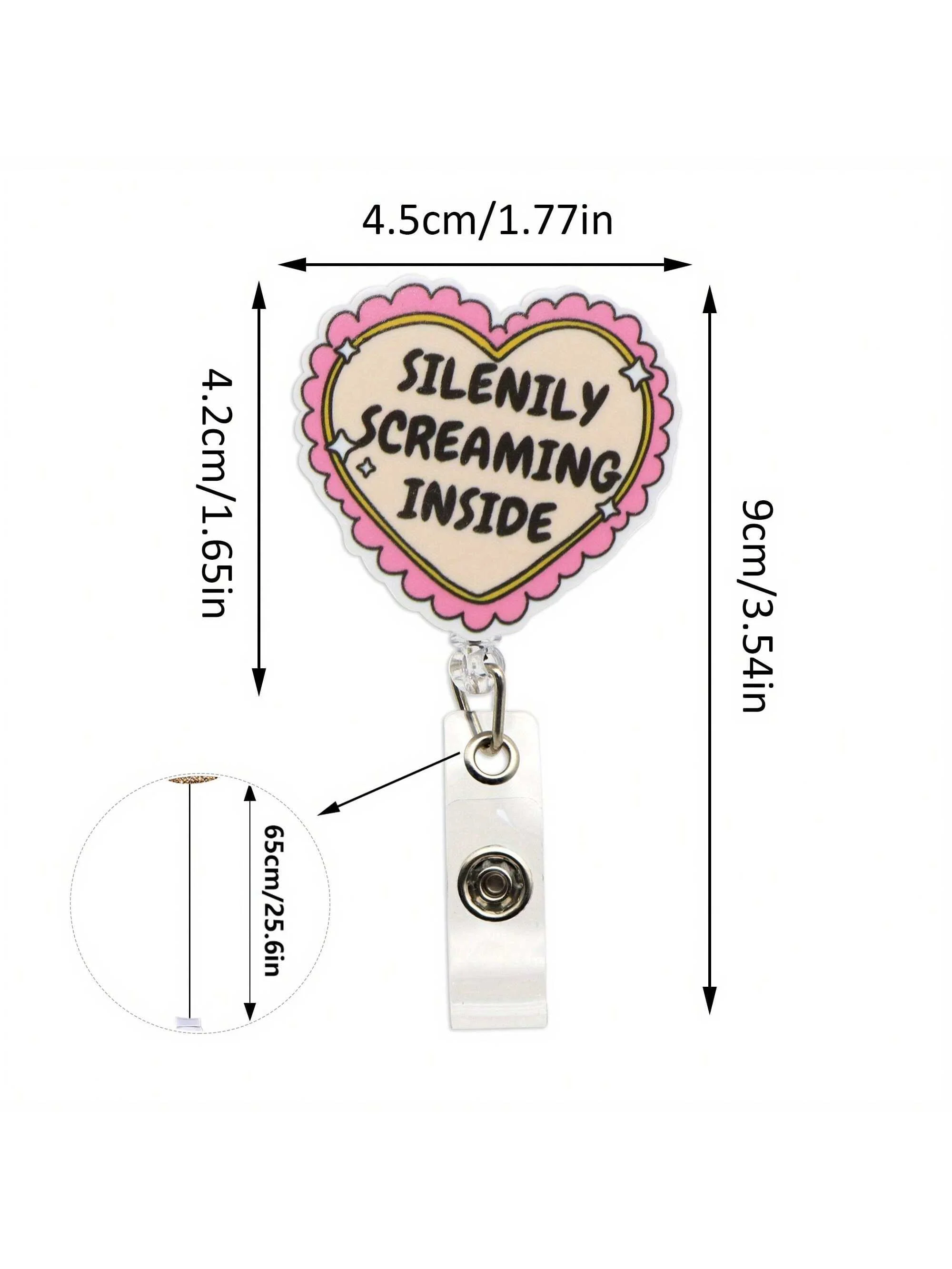Carrete de insignia retráctil elegante con Clip de Metal, para enfermeras, trabajadores de oficina y estudiantes, elementos esenciales para la escuela y la Oficina, 1 ud.