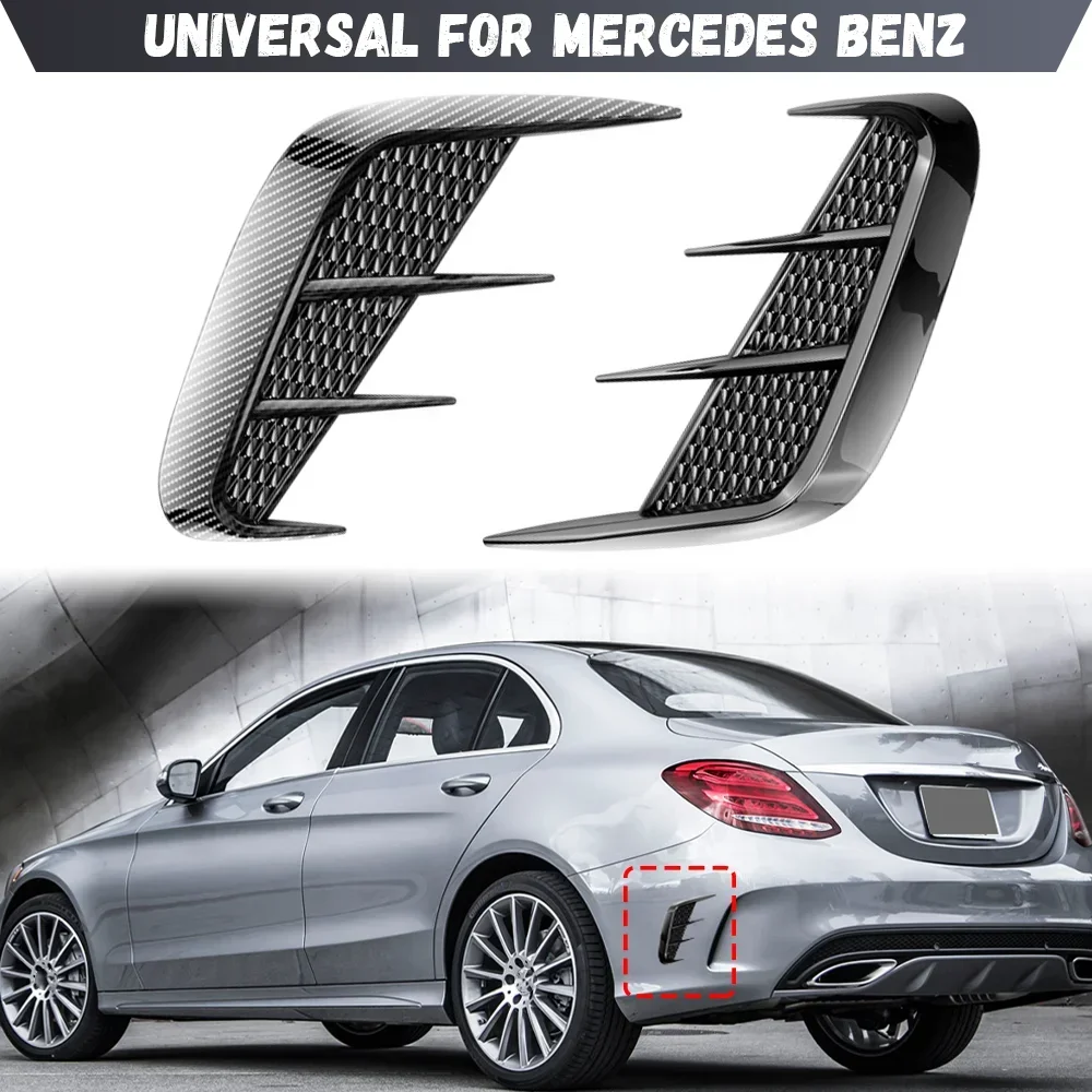 

For Multifunction Carbon Fiber Car Fender Trim Car Sticker Shark Gills Simulation Exhaust Side Intake Hood Body Sticker Accessor