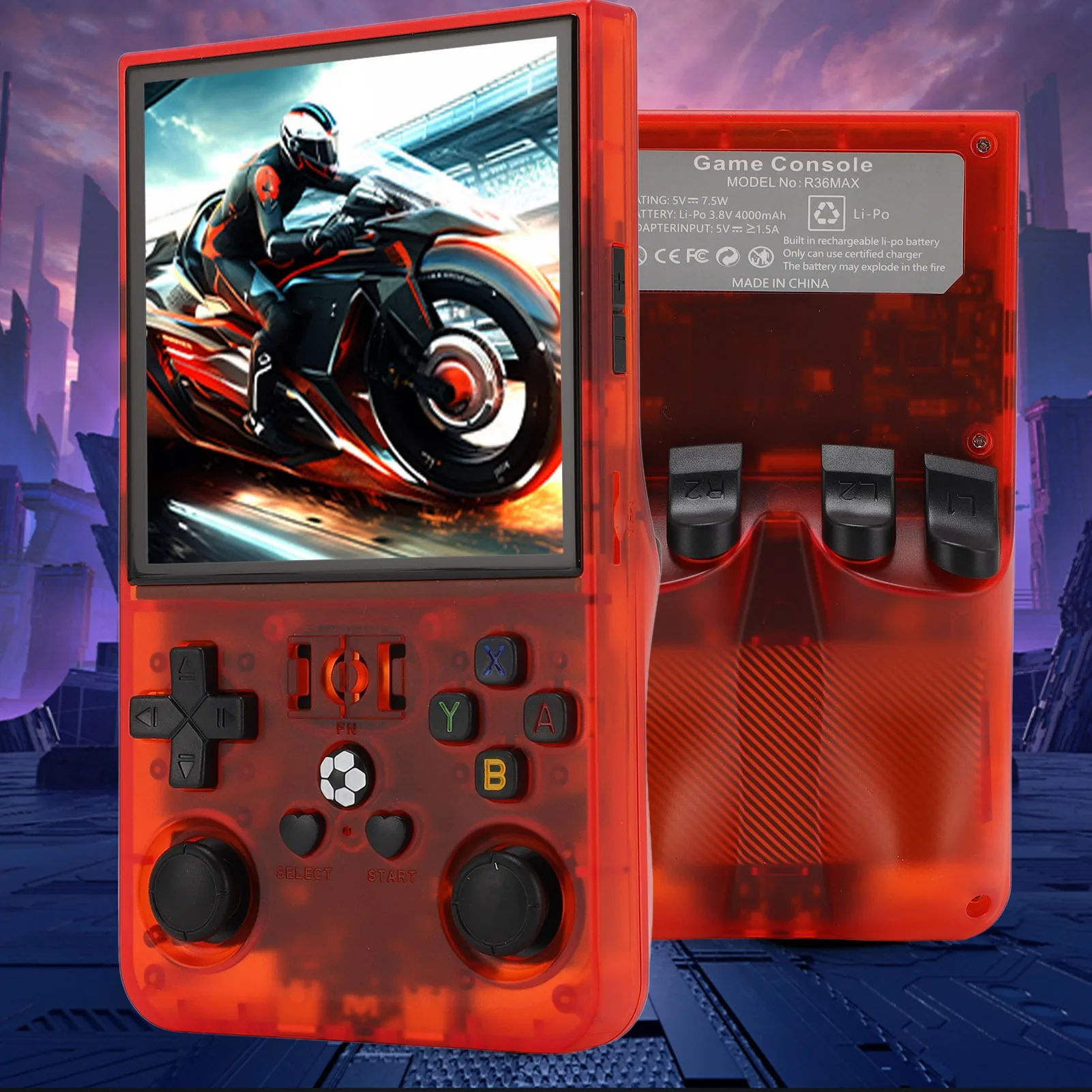 

Портативная игровая консоль с открытым исходным кодом 720x720, компактная батарея 4000 мАч, 4-дюймовый экран, портативная игровая консоль для ухода за глазами для дома