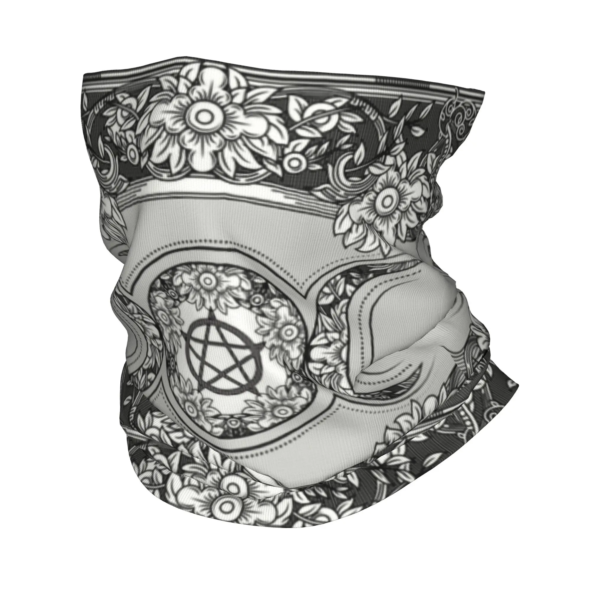 

Triple Moon Goddess Winter Headband Neck Warmer Men Women Hiking Cycling Tube Scarf Pagan Pentagram Wiccan Face Bandana Gaiter