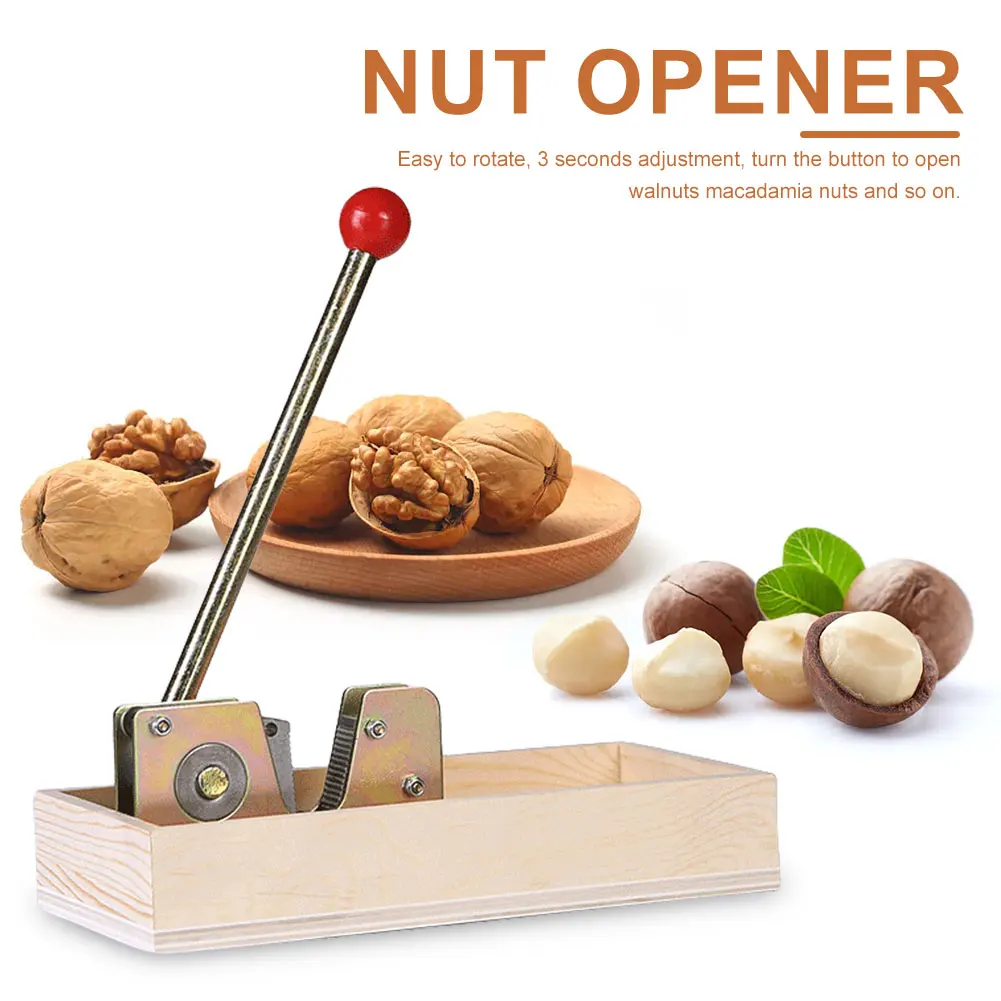 Abridor de macadamia, máquina peladora de nueces de nueces, herramienta abridor de nueces de acero inoxidable, herramienta abierta para pecanas, avellanas y mandorras