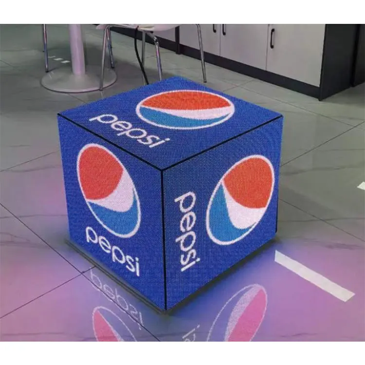 Pantalla LED de cubo mágico interior de 5 caras personalizada, vídeo publicitario, pantalla LED de cubo mágico personalizada