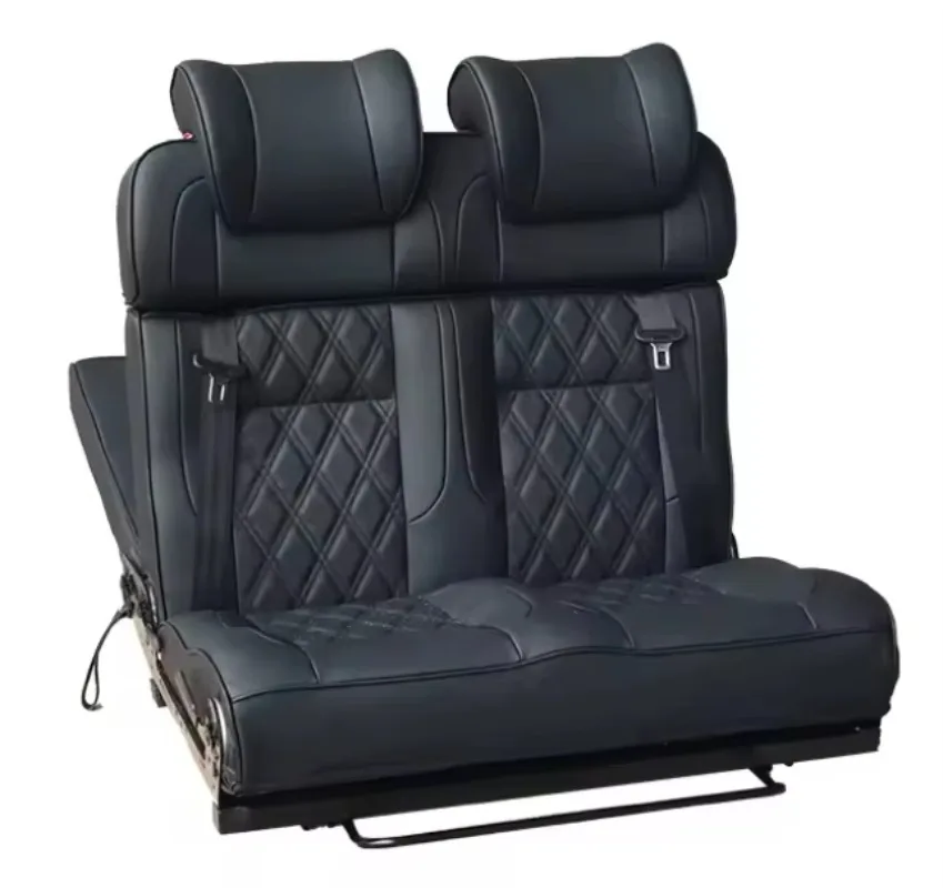 Wholesale Customizable Leather Three-Folding Sofa Seat Multifunctional Adjustable Passenger Bed for Modified Car Seats