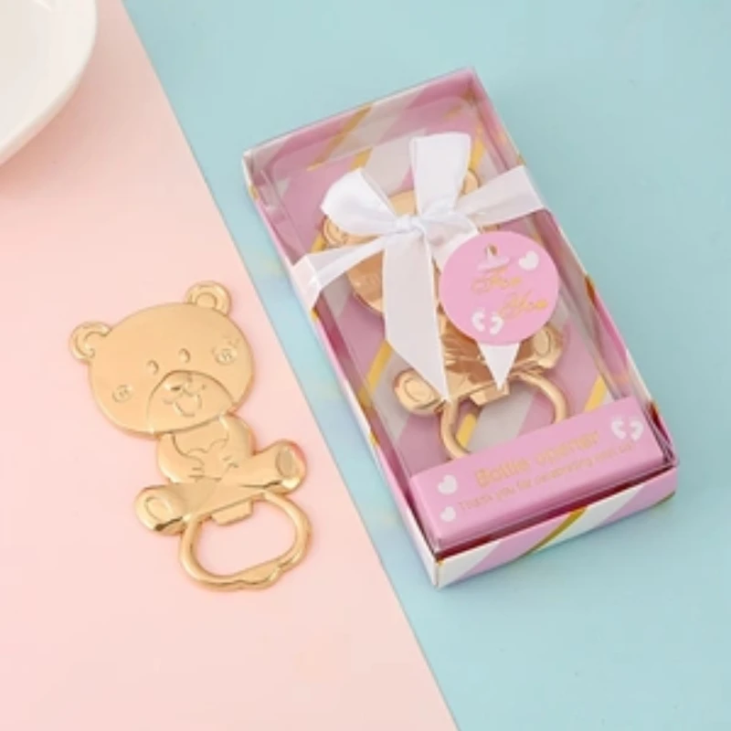 1pc Funny Beer Openers Tools Bar Decoration Kitchen Accessories Gadgets Baby Birthday Party Gifts Guest Bear Shape BottleOpener