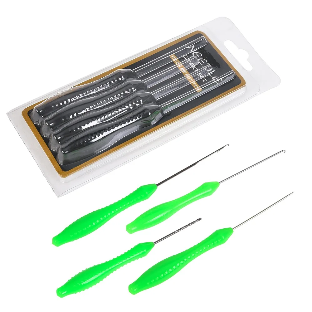4-teiliges Langlebiges 4-in-1 Karpfenangel-Ködernadel-Set aus ABS, Leichtgewichtiges Angelködernadel-Werkzeug für Karpfenangeln