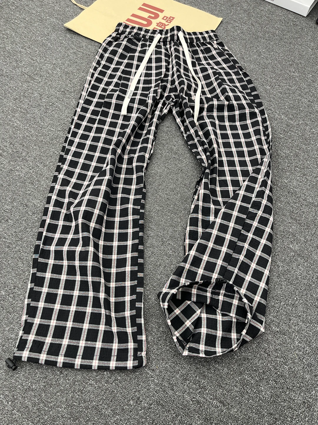 

Мужские летние тонкие повседневные брюки Cleanfit Bla Plaid из ледяного шелка, американские спортивные быстросохнущие прямые брюки