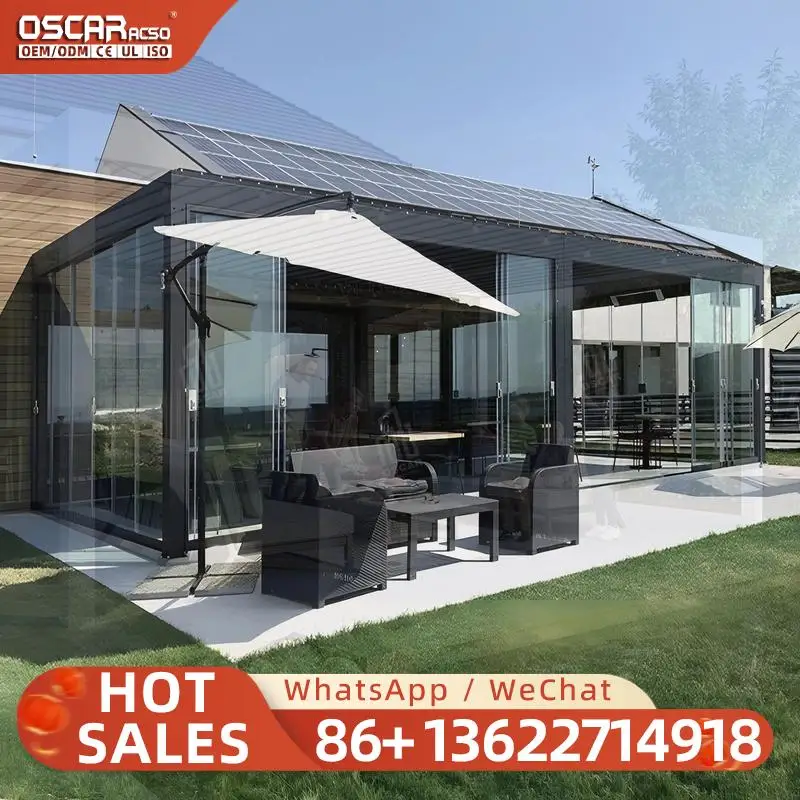 Pérgola de Aluminio Ajustable con Techo de Lamas para Terraza, Colgante de Pared para Jardín Exterior