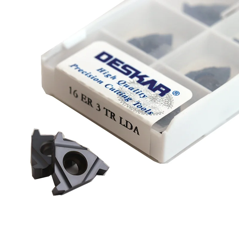 

10pcs 16ER 16IR 1.5TR 2TR 2.5TR 3TR LDA Trapezoid Thread Insert DESKAR CNC Lathe Machine Cutter Blade Tool Thread Turning Tools