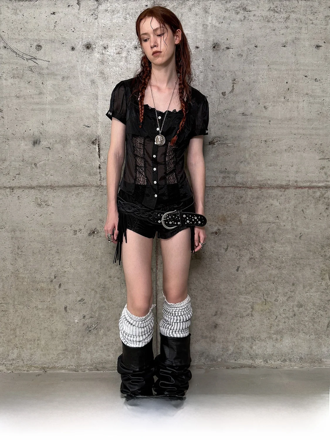 

Оригинальный дизайн DoublePunch: Прозрачная блузка из сетки с квадратным воротником, приталенная, с кружевной отделкой, для женщин, весна-лето