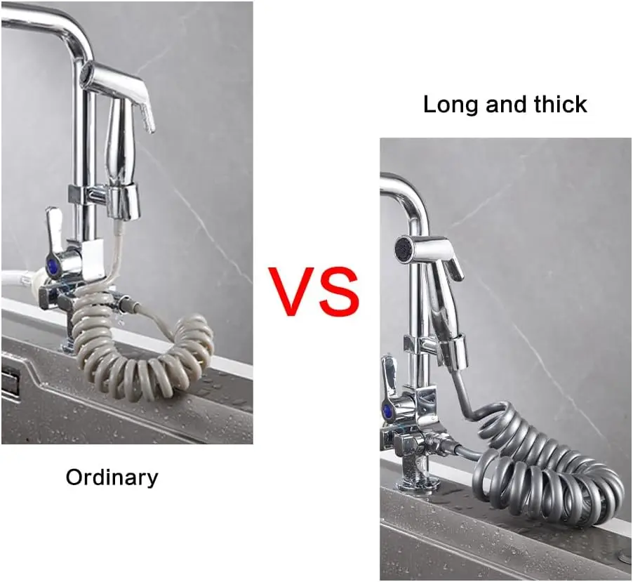 3 Meter WC-Bidet, flexibler Duschschlauch, Telefonleitung, einziehbares Badezimmer-Federrohr, ABS, hochwertiges Duschrohr