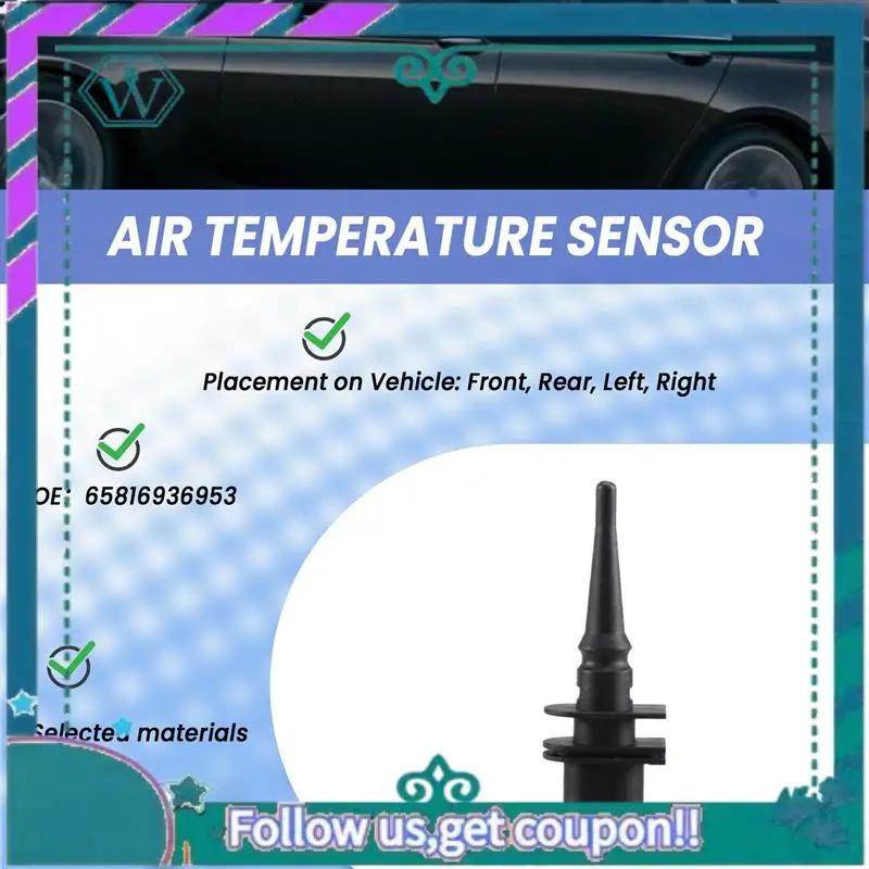 

AA92-1 шт. передний задний левый правый черный внешний датчик температуры воздуха для BMW 1 6 7 серии E46 E90 E91 E39 E60 E63 E38 6581690