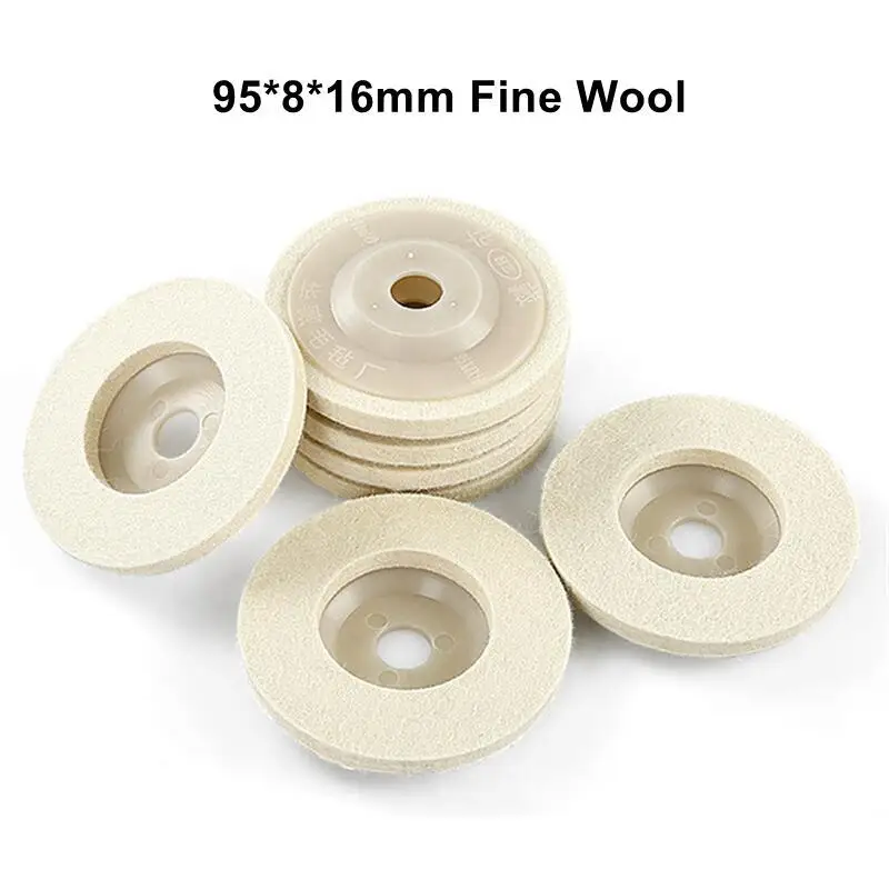 95/97mm Woll-Polierscheibe, Wollfilz-Polierpads, passend für Winkelschleifer, für Metall, Marmor, Stein, Möbel, Autowachs – Detail 8
