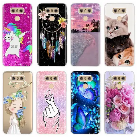 Bonita funda pintada para LG G6, funda de teléfono delgada suave de 5,7 pulgadas para LG G6 G 6 G600 H870 H871 H872 H873, cubierta trasera completa, parachoques