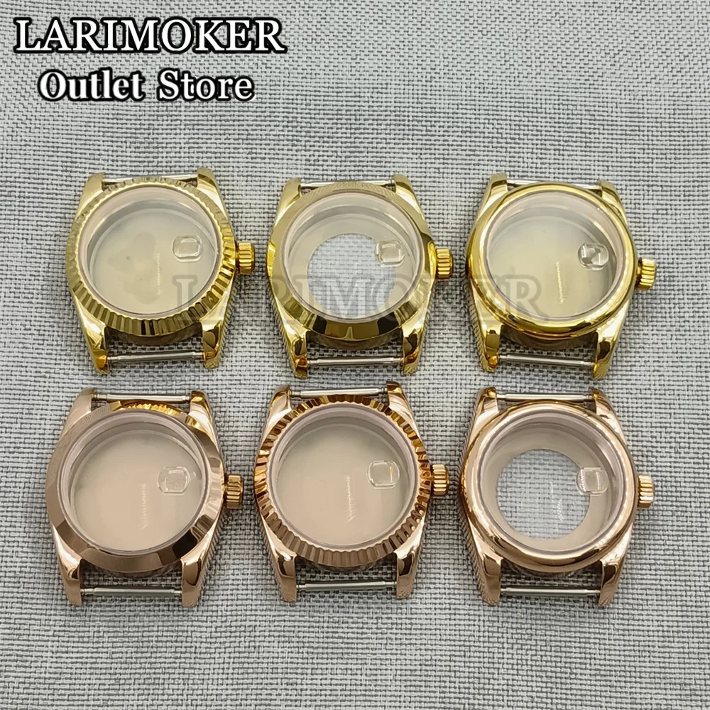 LARIMOKER 31mm women\'s watch  case glass back solid back suitable for   NH05NH06 movement sapphire glass case