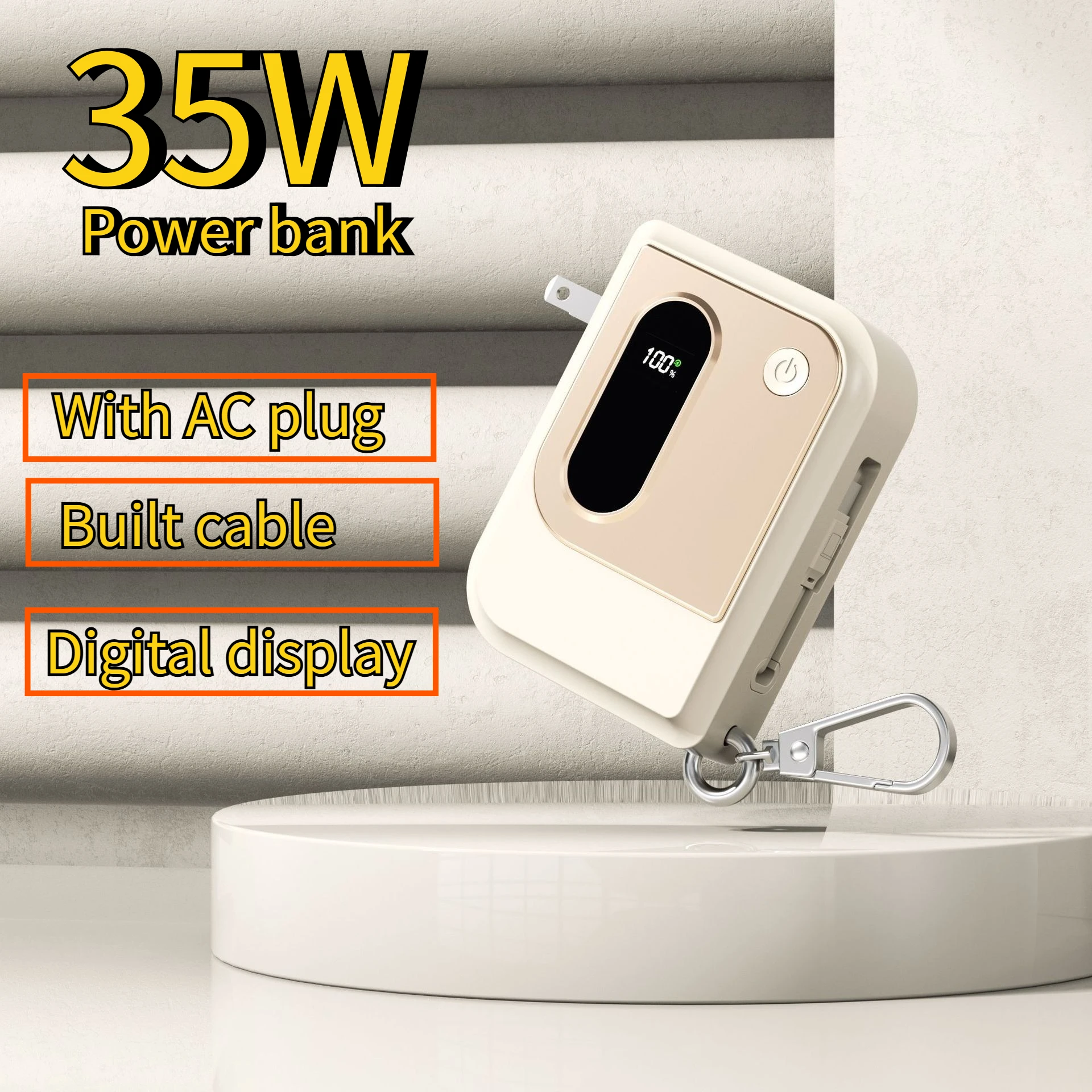 

Mini Power Bank 35 Вт, быстрая зарядка PD20W, цифровой ноутбук, 10000 мАч, портативное зарядное устройство большой емкости для IPhone, Xiaomi, Huawei
