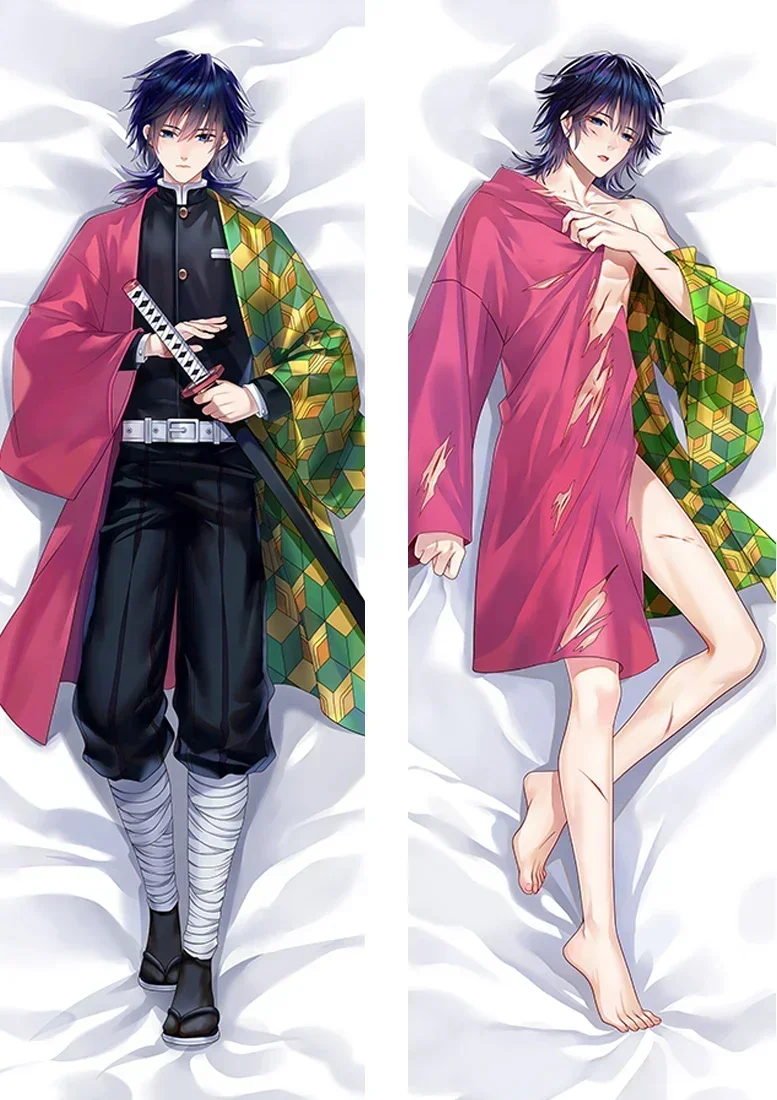 

Anime Decorating Pillow Case Demon Slayer Tomioka Giyuu Dakimakura Double Side Print Hugging Body Cushion Cover Otaku Waifu