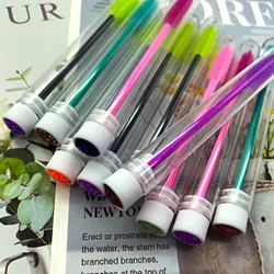 10pcs Dust-proof Eyebrow Brush Tube Mascara Wands Holder for Eyelash Extension Supplies Glittering Eyelash Brushes Tubes