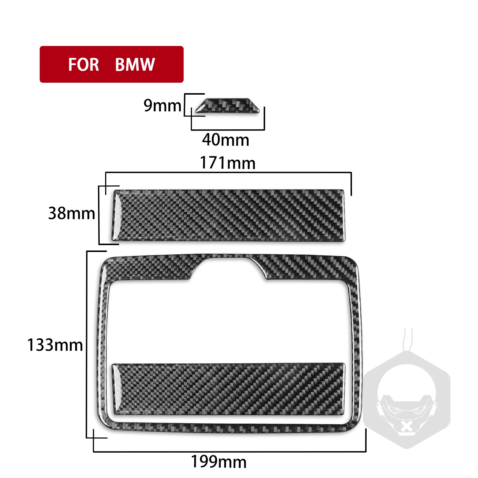 For BMW X3 F25 2011-2017 X4 F26 2014-2017 Car Rear Cup Holder Panel Cover Trim Real Carbon Fiber Interior Styling Accessories