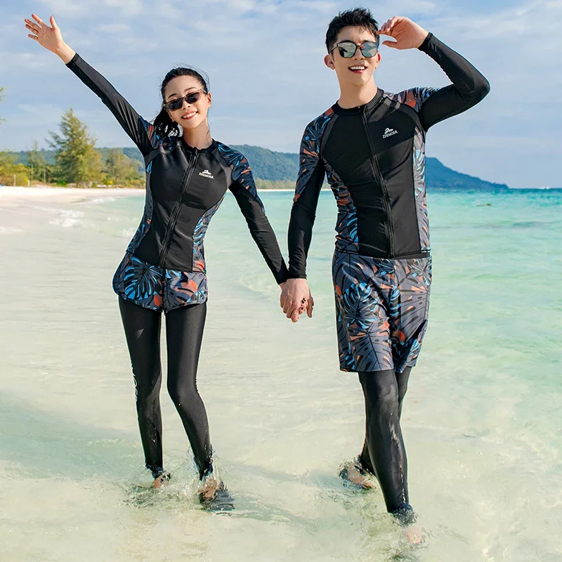 2025 New Long Sleeve Swimwear Pants Split Couple Style Men's and Women's Diving Suit Sexy Slim Fit Surfing Swimwear Wetsuit