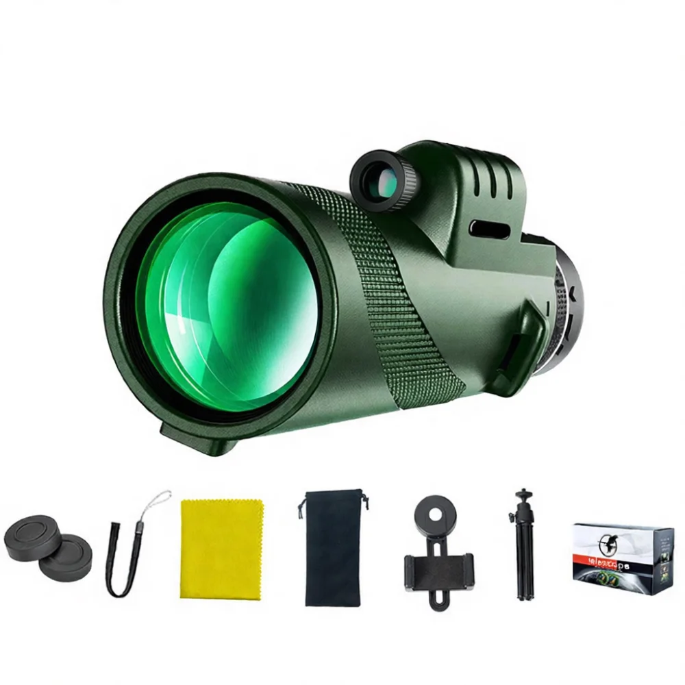 Clear View Monocular Telescope Waterproof HD Optics For Outdoor Adventure Hunting Camping Scouting Travel Gear Best