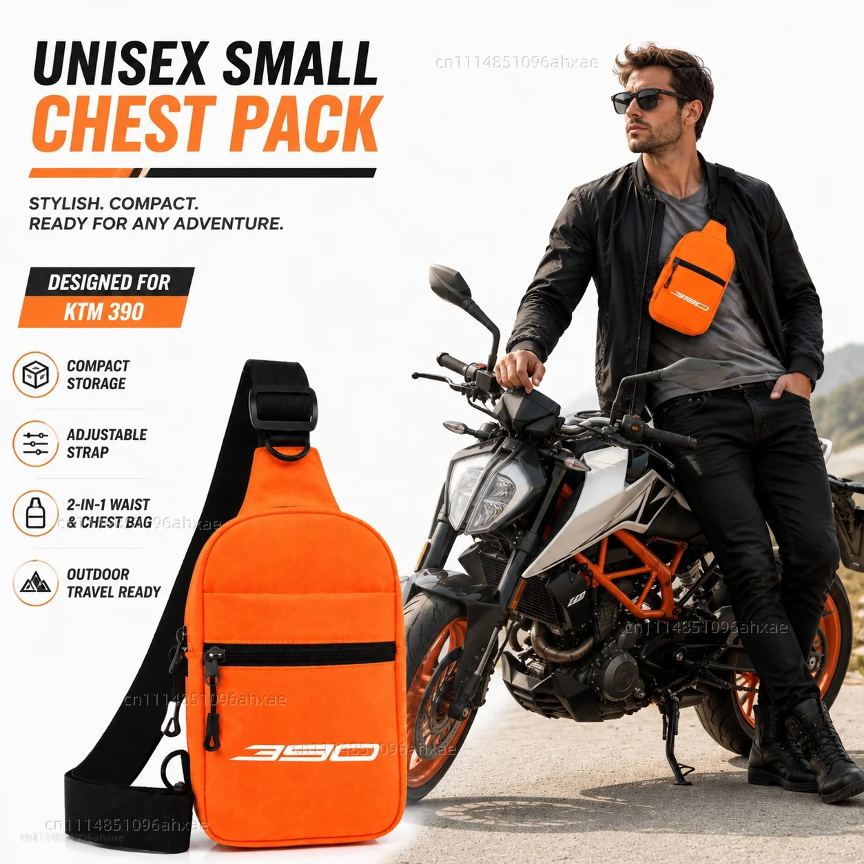 Motorcycle 2In1 Multi-functional Waist Bag Chest Bag Outdoor Travel Bag For KTM 390 ADVENTURE 390 ADV 2020-2026 and 2024 2025