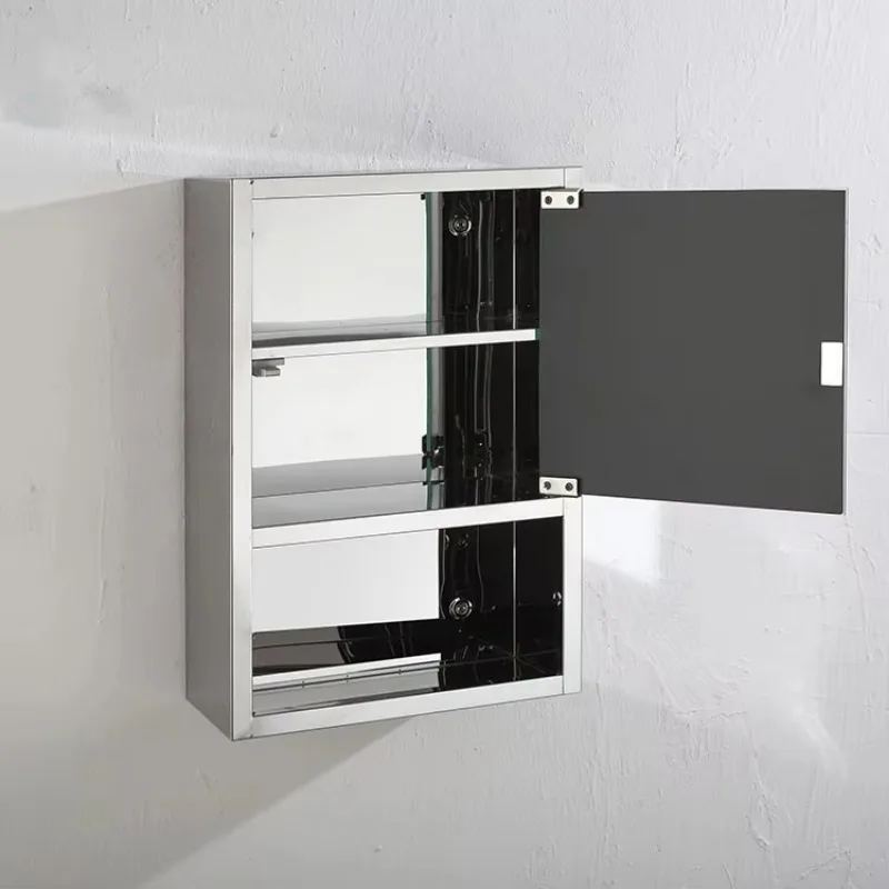 Wholesale stainless steel wall-mounted mirror doors with storage