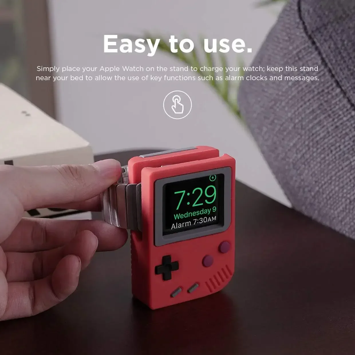 Uchwyt na biurko do Apple Watch Ultra Stojak z ładowarką Retro Komputerowa podstawa ładująca do iWatch 10 9 8 7 6 5 4 3 SE Silikon