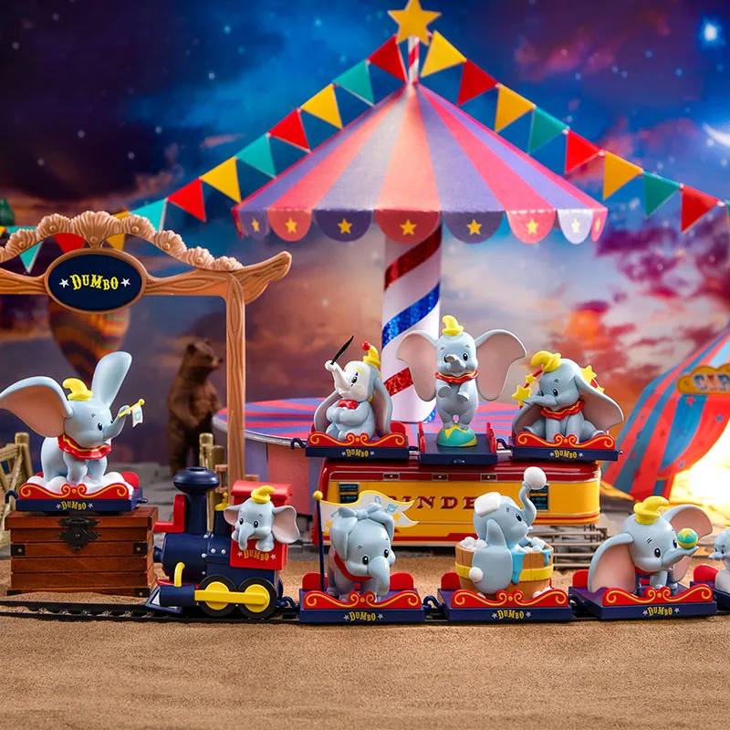 Disney Cartoon Dumbo Train Circus Action Figure Dolls Toys Disney Movie Dumbo Elephant Collection Animal Figures Dolls Toys Gift