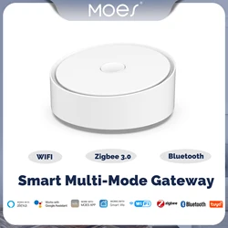 MOES-Puerta de enlace inteligente multimodo ZigBee, Hub de malla con WiFi, Bluetooth, funciona con la aplicación inteligente Tuya, Control remoto/por voz a través de Alexa y Google Home