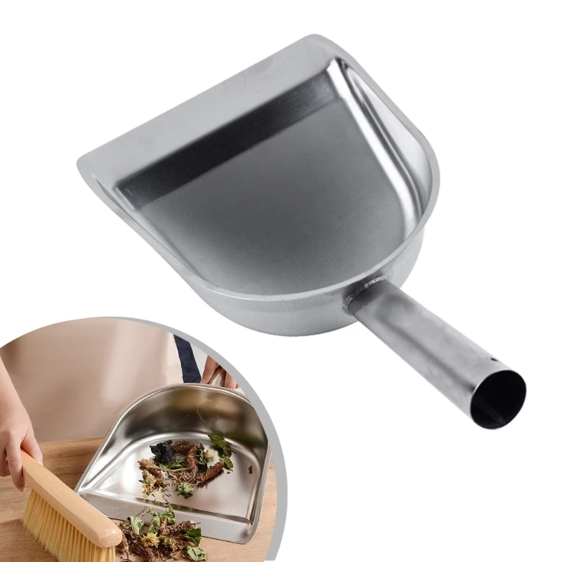 Stainless Steel Home Handheld Short Countertop Table Supplies Portable Dustpan