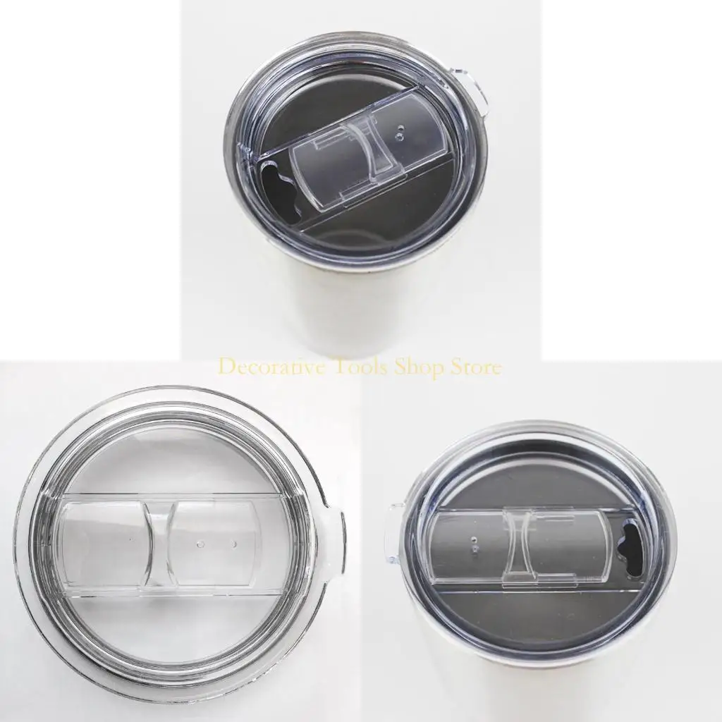 

QX2E 2 Pcs 20/30 Ounce Splash Spill Proof Clear Mugs Cups Lid Easy to Use Clean Gift