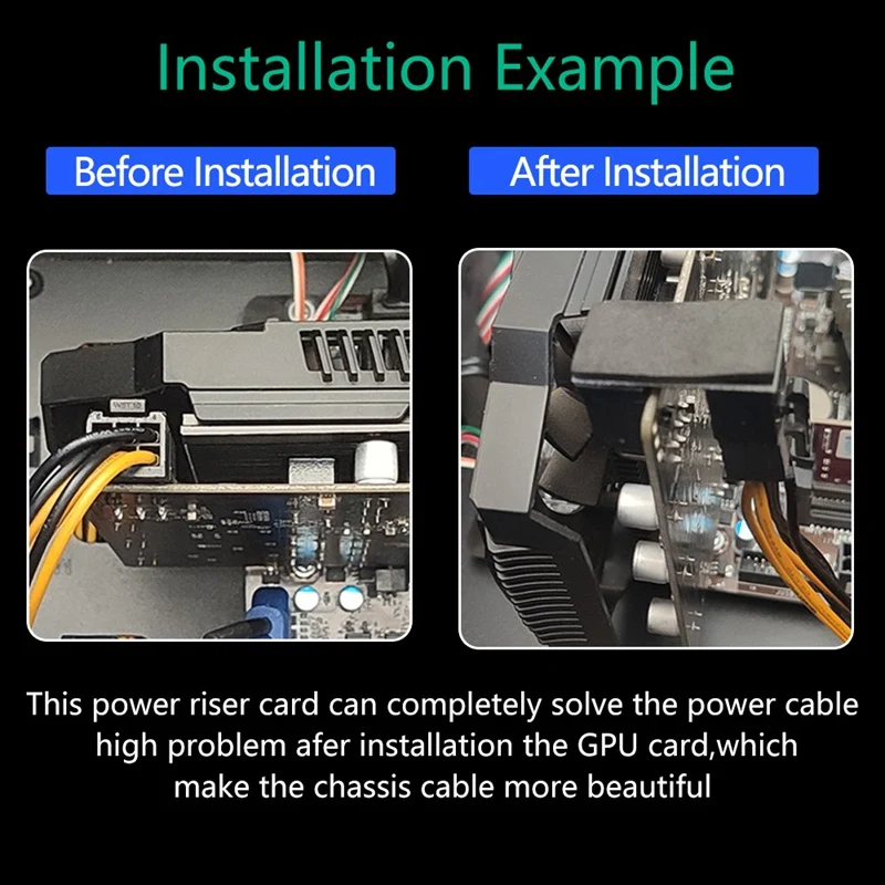 ATX Adaptador de alimentação angular macho, Conversor com 2 USB 3.0, Extensão 20Pin, 6Pin Feminino para 6Pin