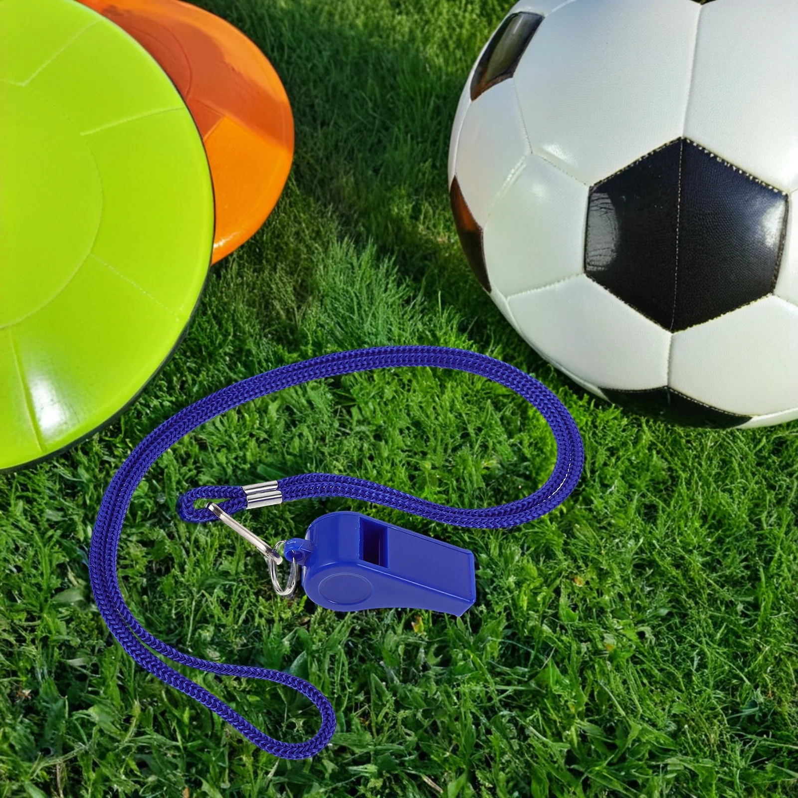 นกหวีดพลาสติกโพลีเอสเตอร์ 36 ชิ้น เสียงดัง ใช้สำหรับเดินป่า ตั้งแคมป์ ความปลอดภัย สายคล้องคอ กีฬา กรรมการกีฬา ผู้ช่วยกู้ชีพ