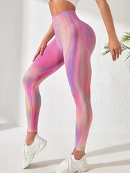 Leggings a vita alta da donna Sexy allenamento in palestra Fitness Leggings da Yoga femminili pantaloni da corsa sportivi senza cuciture