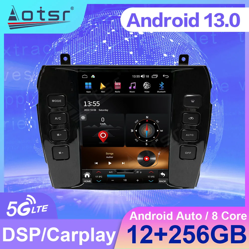 Wireless Apple CarPlay Android 13.0 Auto Car Multimedia For Jaguar XJ 2004-2008 Radio GPS 4G Car Radio