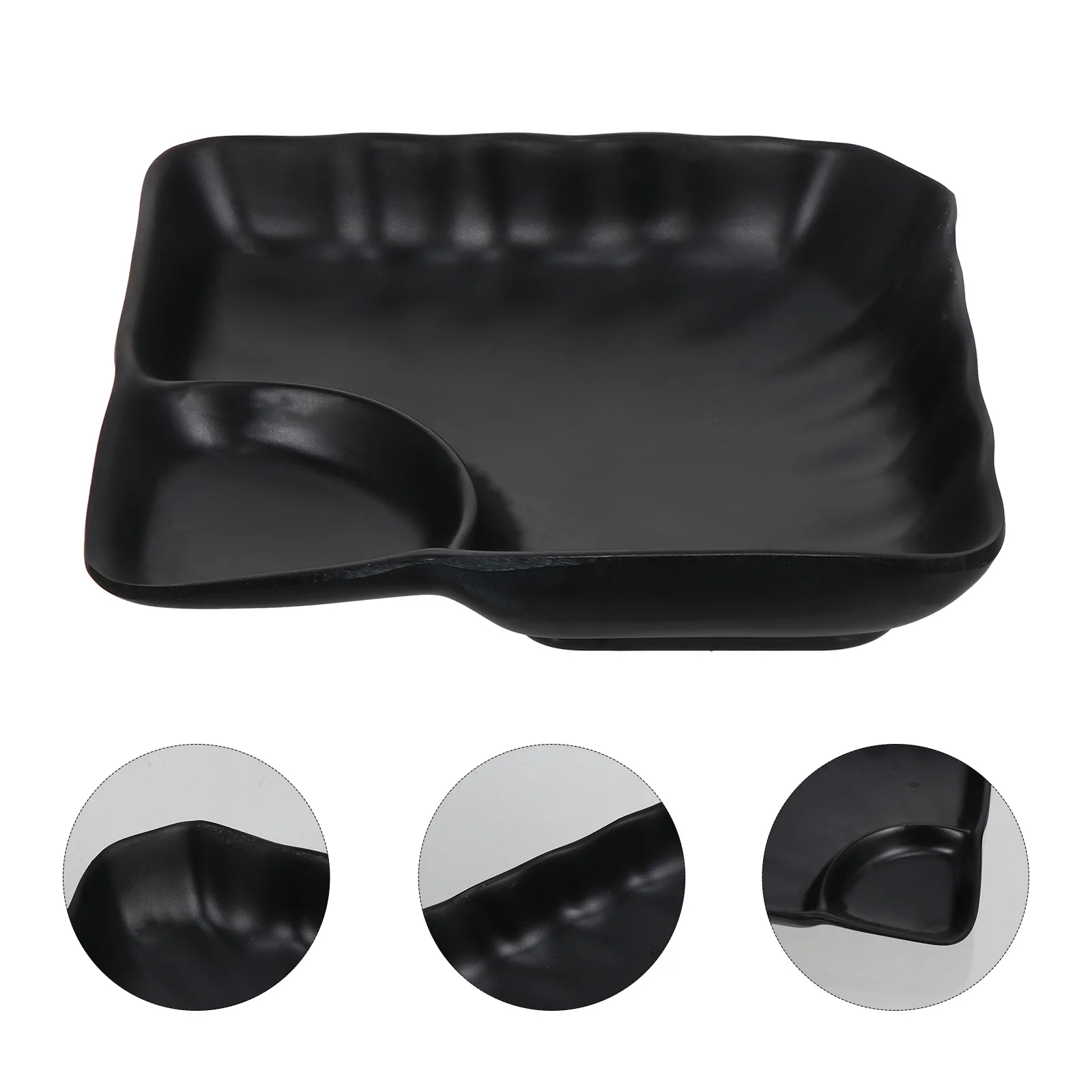 Plato de Sushi plato de bola de masa Simple rejilla de salsa de melamina de alta calidad cuenco de inmersión para el hogar restaurante Hotel uso Chips ensalada vinagre