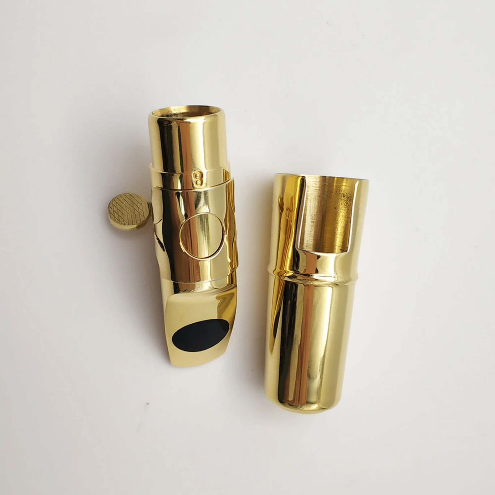 Soprano Sax Mouthpiece Replacement Soprano Sax Mouthpiece with Ligature and Cap Musical Instrument Accessory Long-Lasting Black