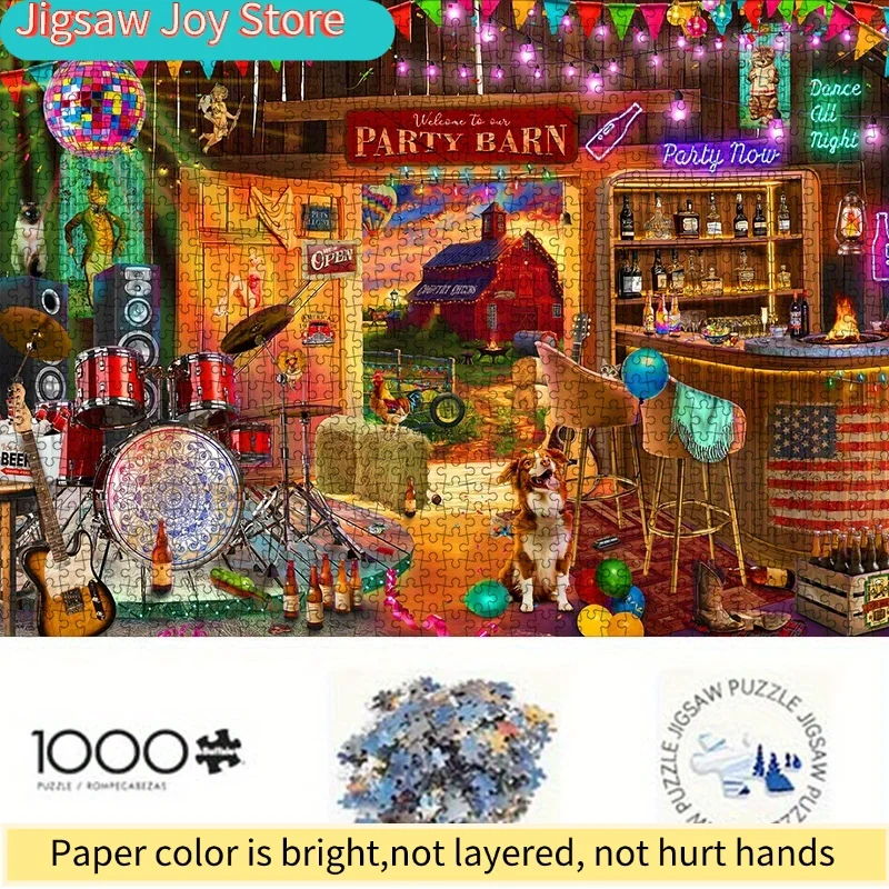 

Набор для творчества: бумажный пазл «Вечеринка в деревенском стиле», высококачественный белый картон, идеально подходит для дня рождения